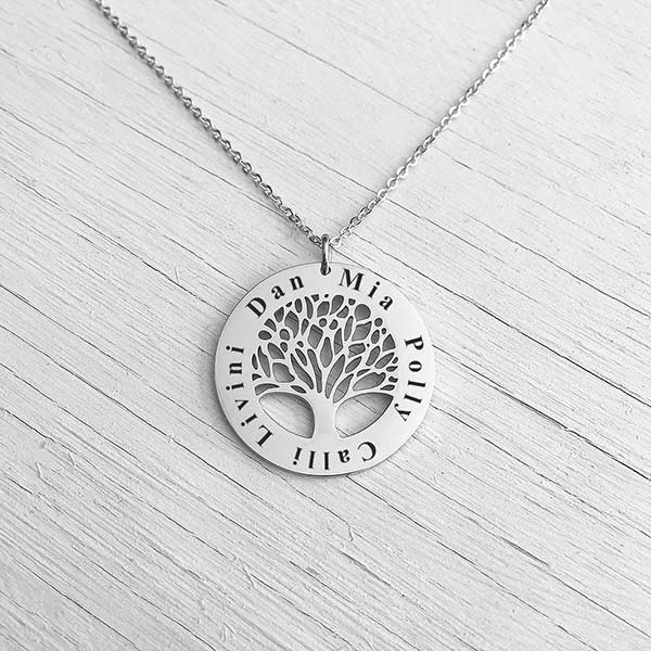 Family Tree Pendant Silver