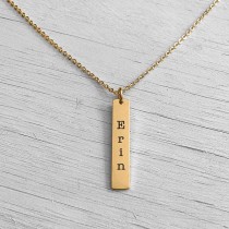 Drop Bar Necklace Gold