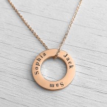 Washer Necklace Rose Gold