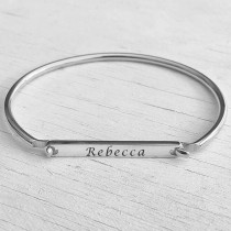 Silver name bracelet